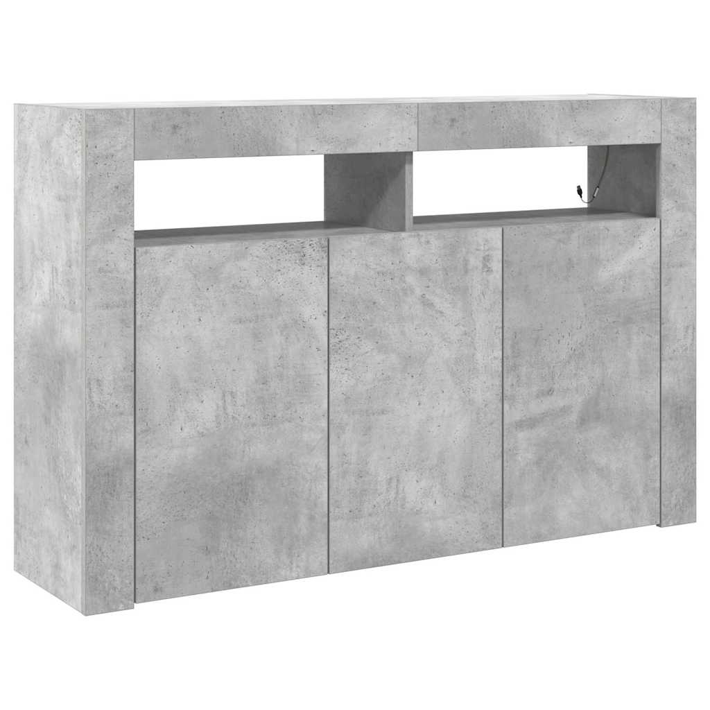 Buffet Gris béton 116 x 30 x 75 cm Bois d'ingénierie - XIOS