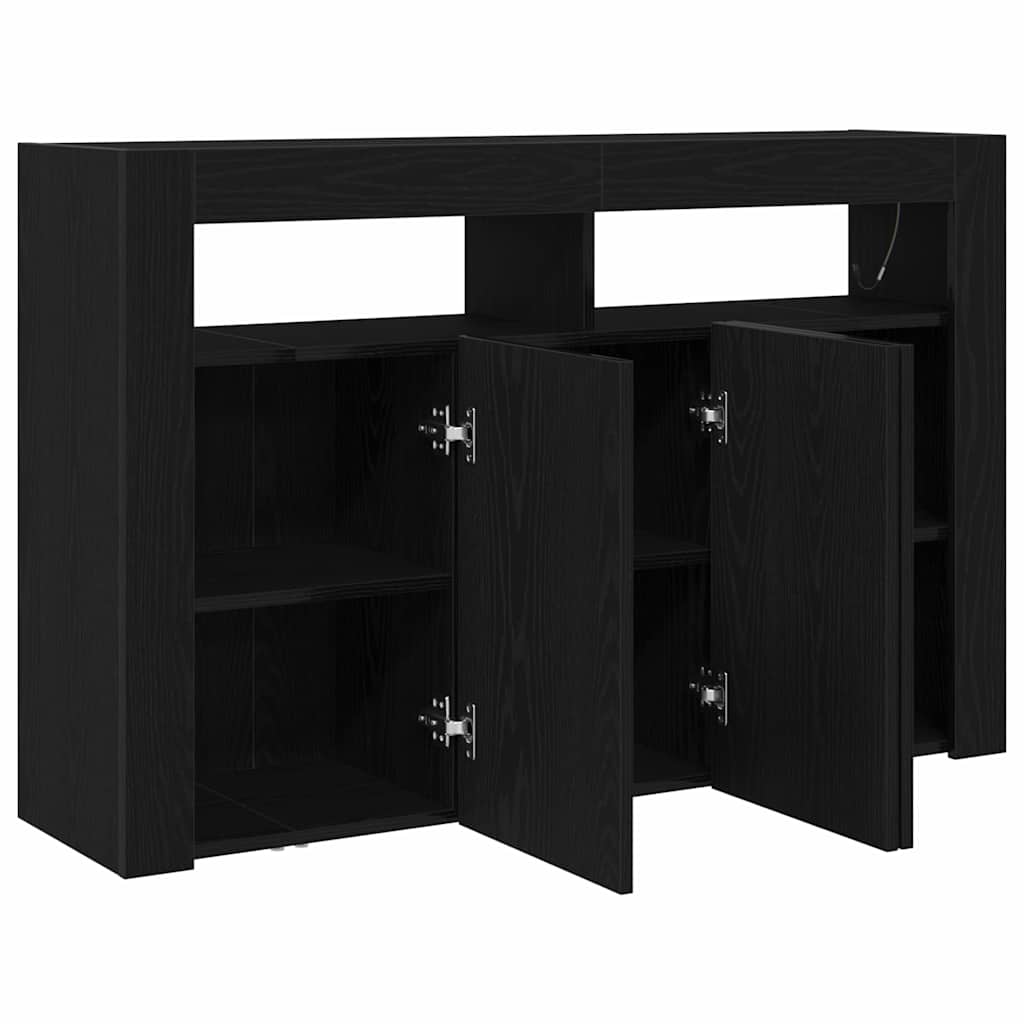 Buffet Chêne noir 116 x 30 x 75 cm Bois d'ingénierie - XIOS