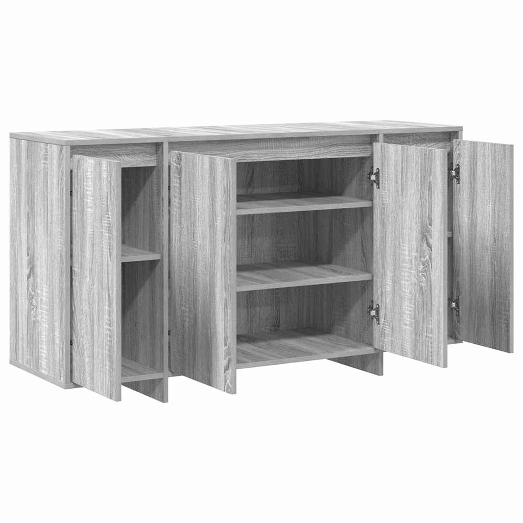 Buffet Sonoma gris 135 x 41 x 69 cm Bois d'ingénierie - XIOS