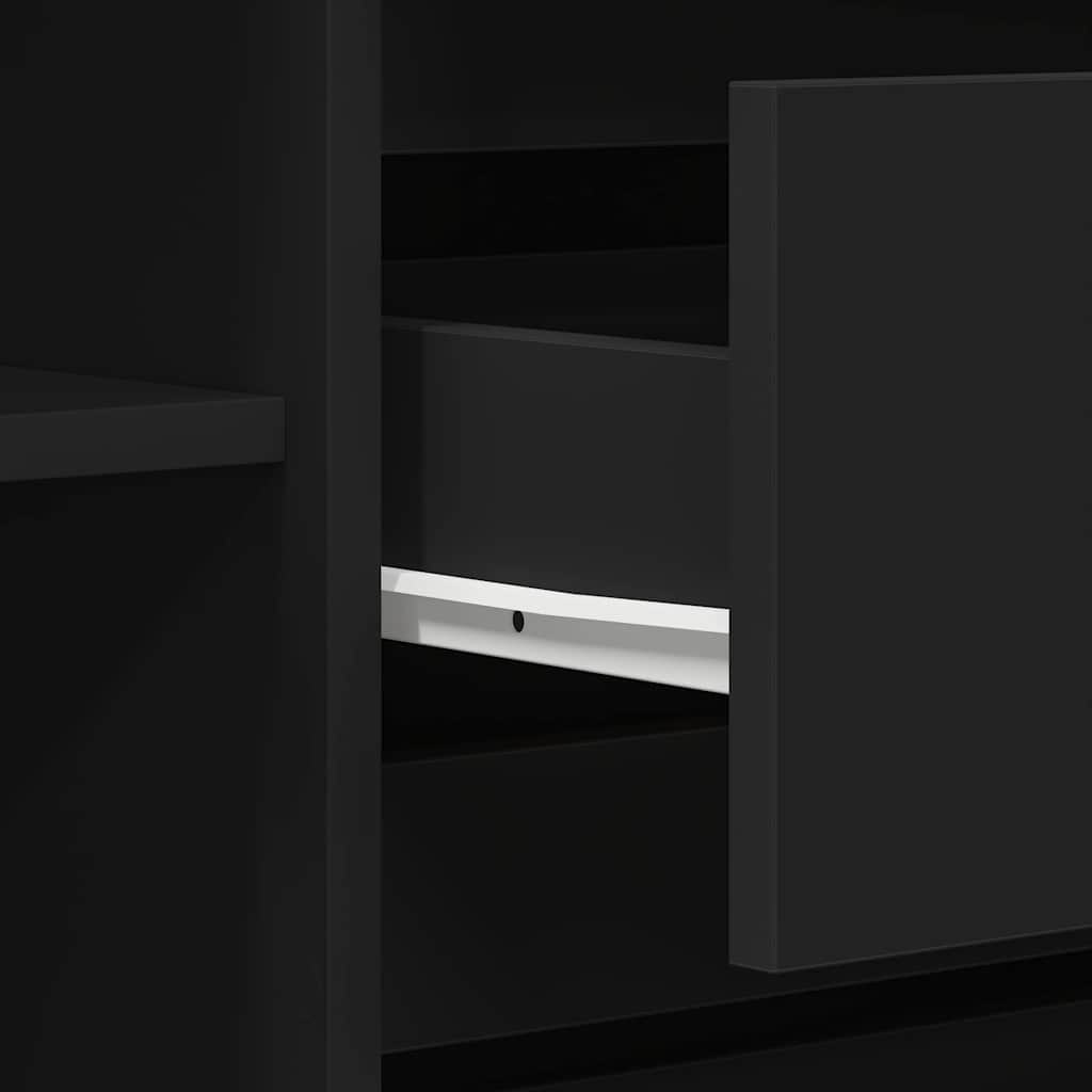 Buffet avec tiroir Noir 120 x 41 x 75 cm Bois d'ingénierie - XIOS