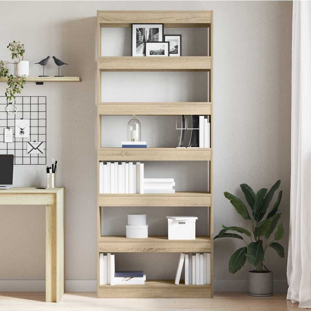 Bibliothèque Chêne sonoma 80 x 30 x 198 cm Bois d'ingénierie - XIOS