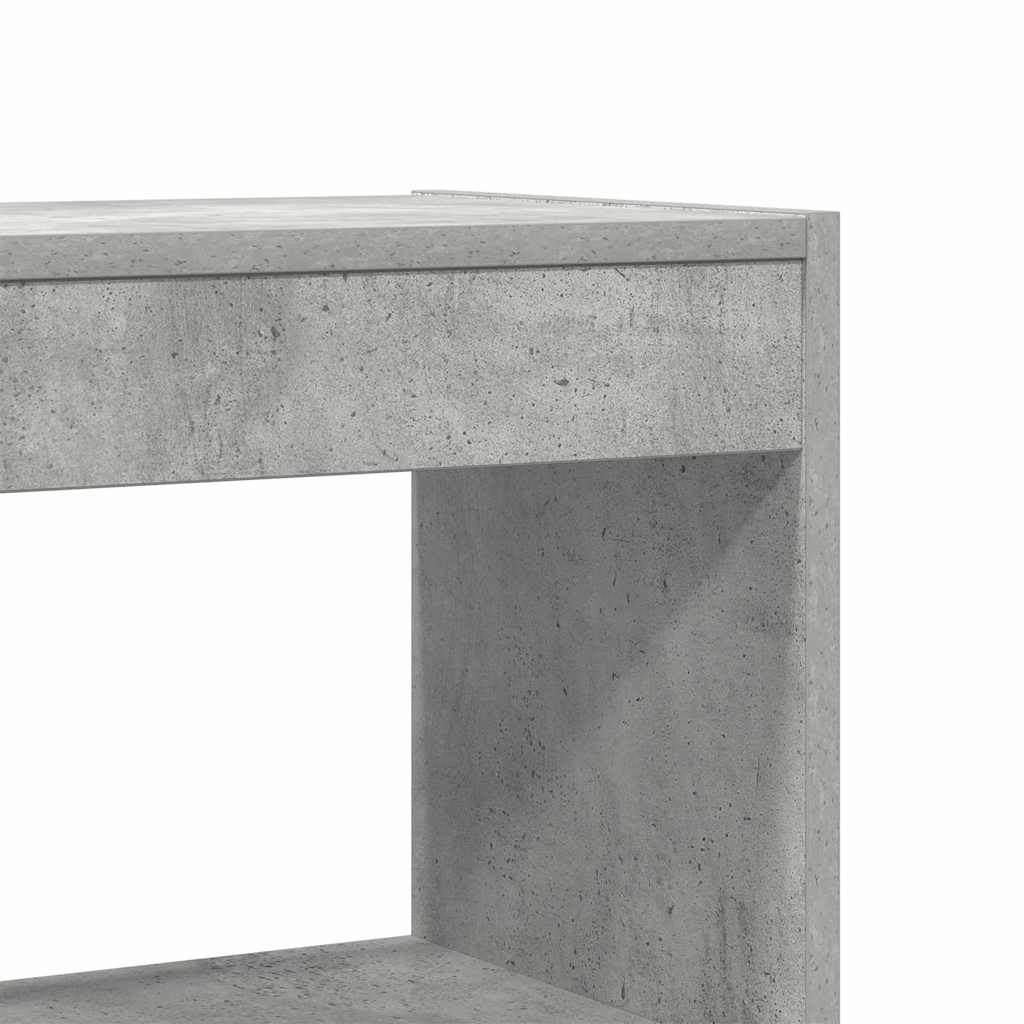 Bibliothèque Gris béton 80 x 30 x 198 cm Bois d'ingénierie - XIOS