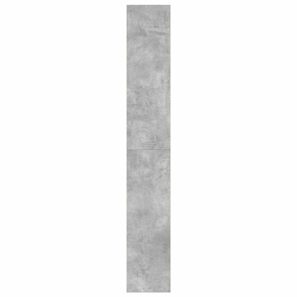 Bibliothèque Gris béton 80 x 30 x 198 cm Bois d'ingénierie - XIOS
