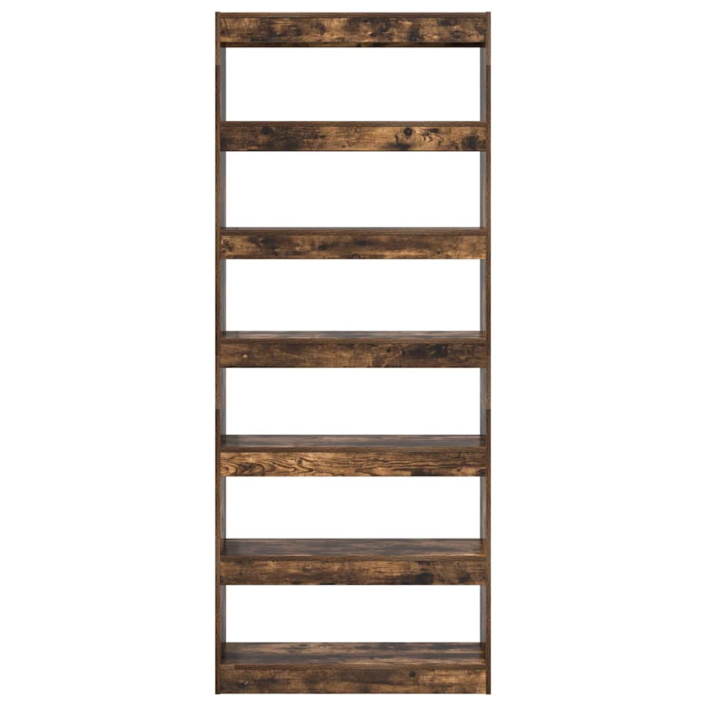 Bibliothèque Chêne fumé 80 x 30 x 198 cm Bois d'ingénierie - XIOS