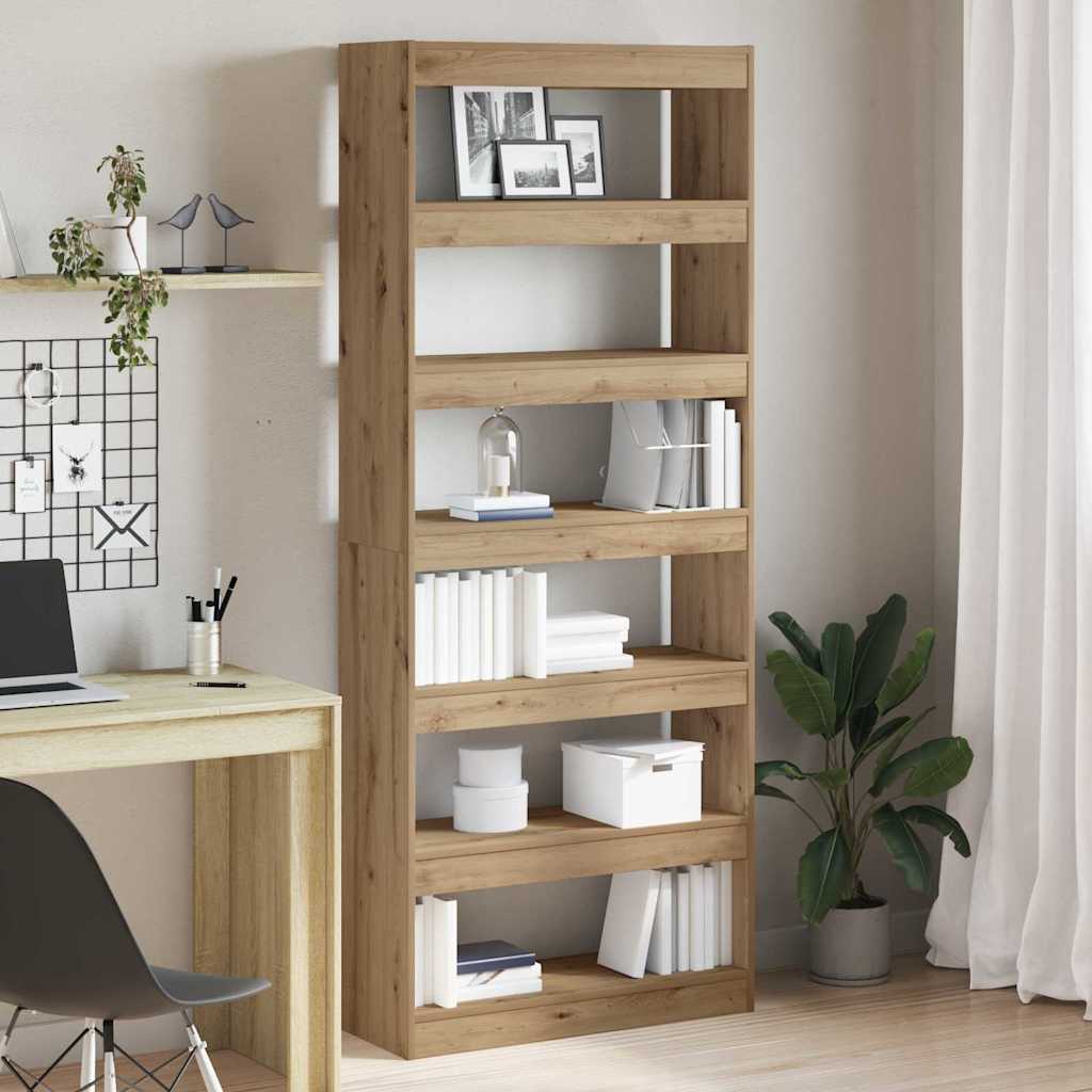 Bibliothèque chêne artisanal 80 x 30 x 198 cm Bois d'ingénierie - XIOS
