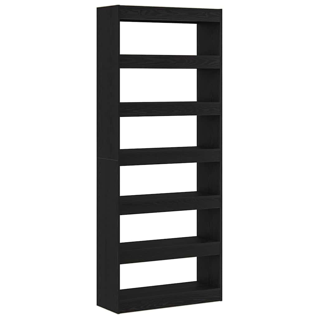 Bibliothèque Chêne noir 80 x 30 x 198 cm Bois d'ingénierie - XIOS