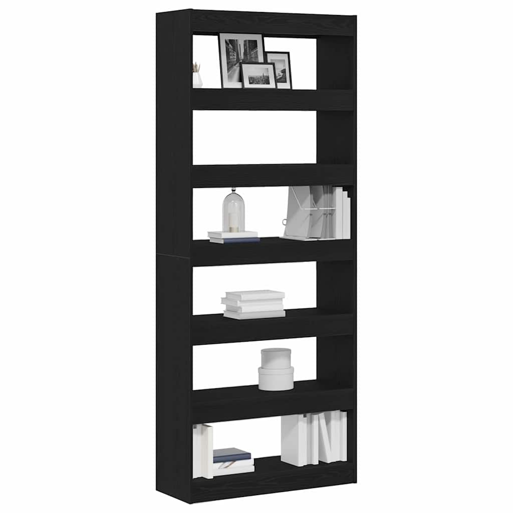 Bibliothèque Chêne noir 80 x 30 x 198 cm Bois d'ingénierie - XIOS