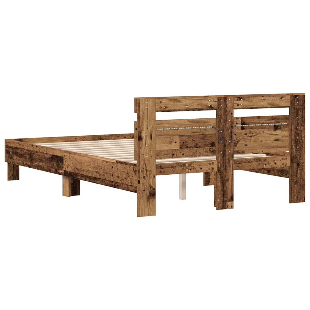 Cadre de lit Bois ancien 120 x 190 cm Bois d'ingénierie - XIOS