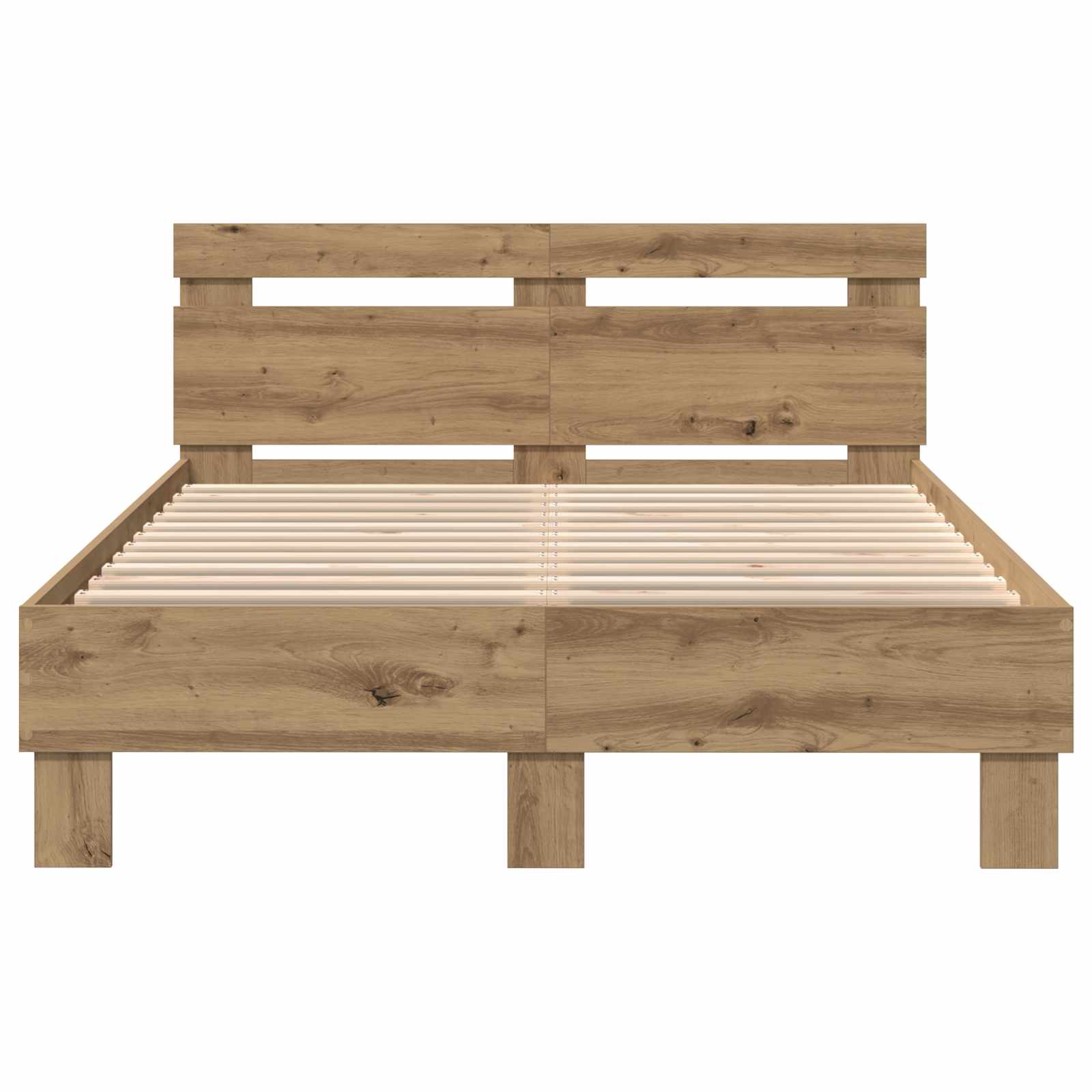 Cadre de lit Chêne artisanal 120 x 190 cm Bois d'ingénierie - XIOS