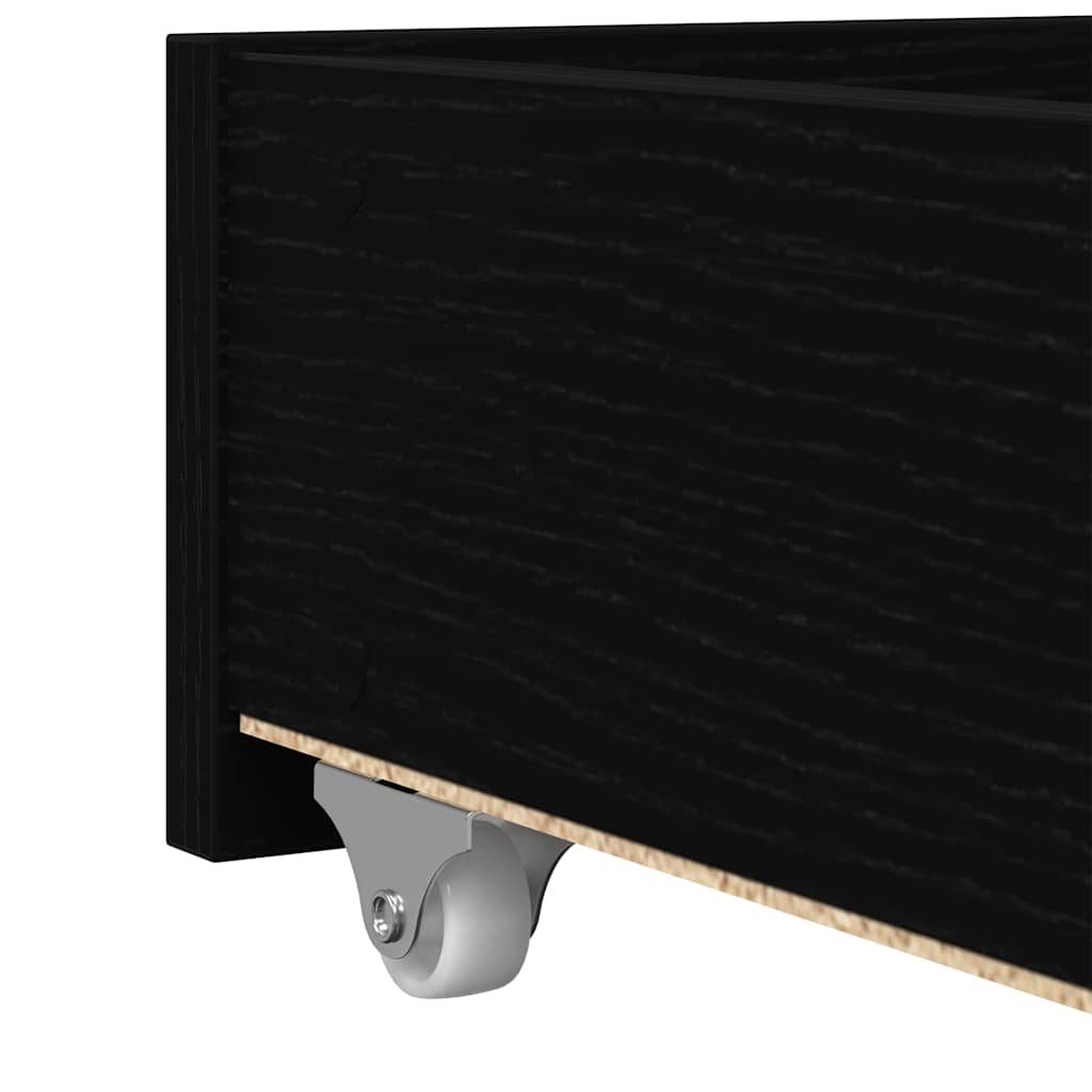 Cadre de lit de jour avec tiroirs Chêne noir 100 x 200 cm - XIOS