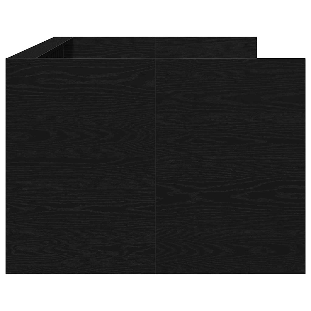Cadre de lit de jour avec tiroirs Chêne noir 100 x 200 cm - XIOS