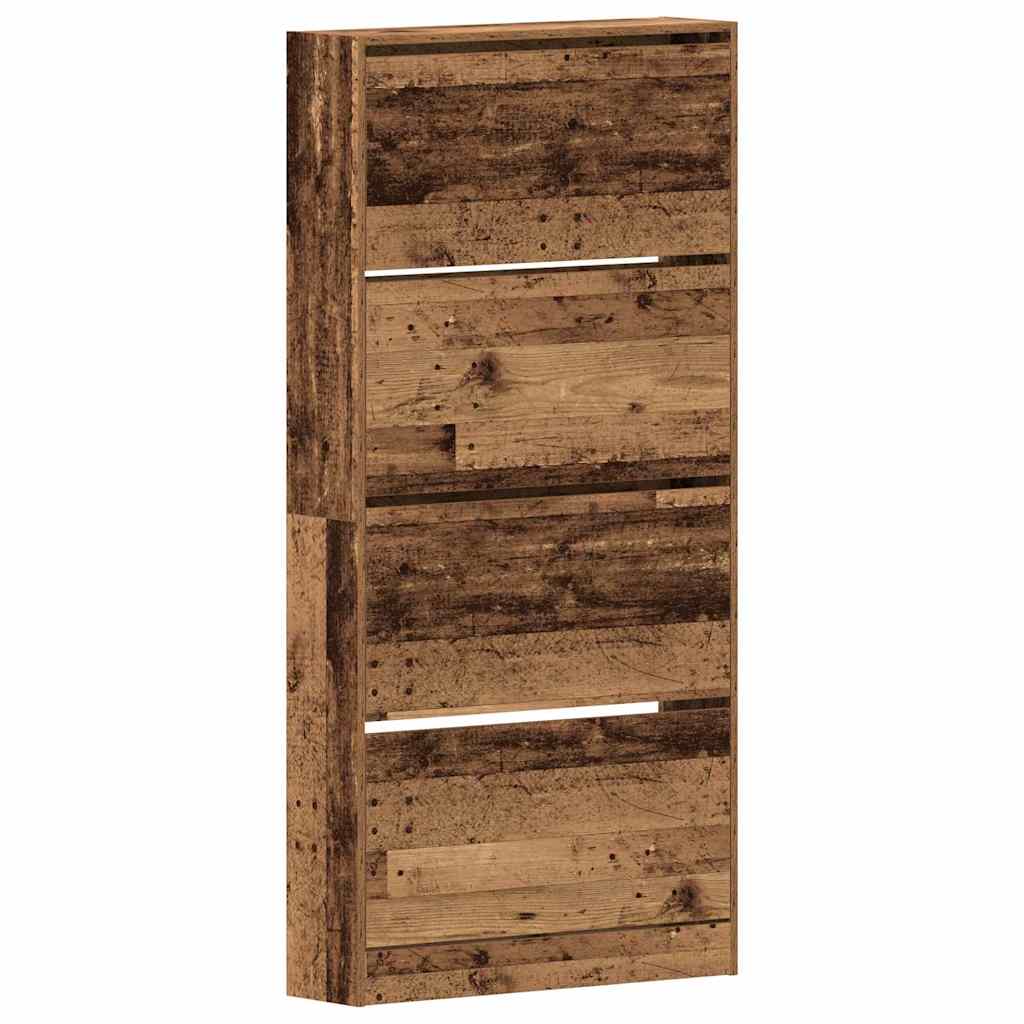 Armoire à chaussures avec porte Bois ancien 80 x 21 x 163.5 cm - XIOS