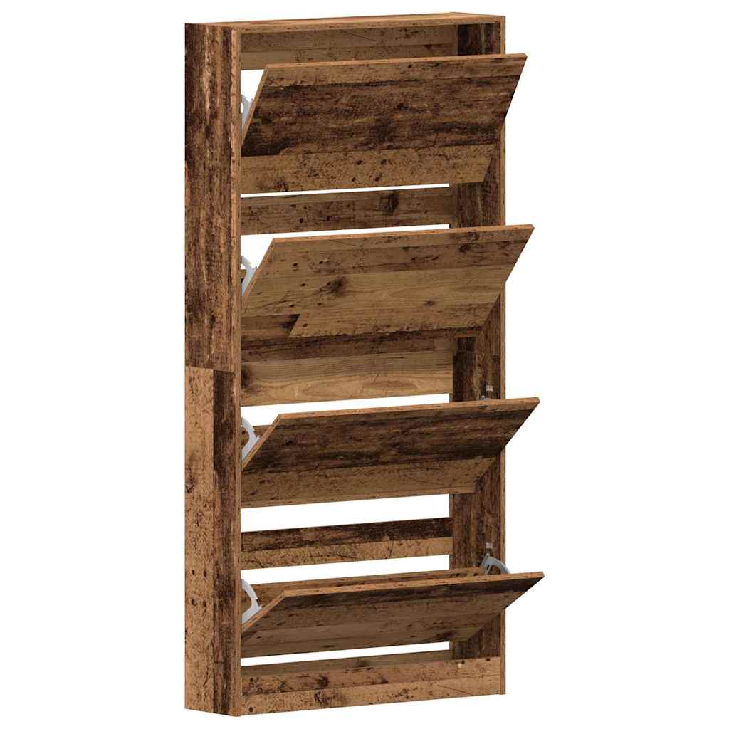 Armoire à chaussures avec porte Bois ancien 80 x 21 x 163.5 cm - XIOS