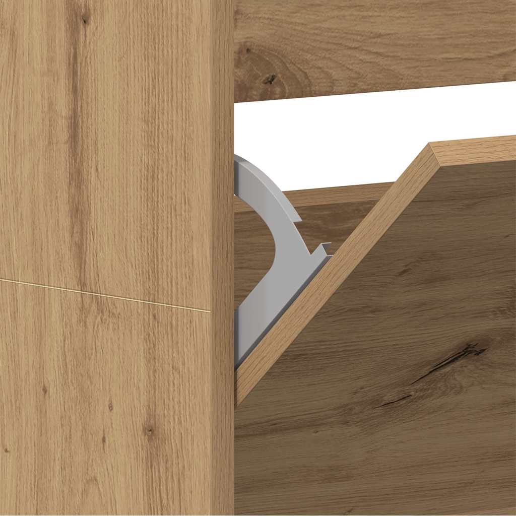 Armoire à chaussures chêne artisanal 80 x 21 x 163.5 cm - XIOS
