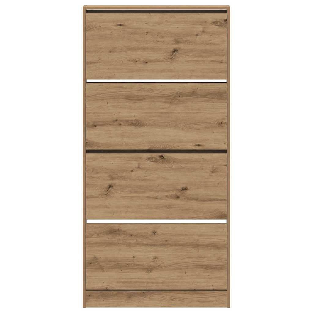 Armoire à chaussures chêne artisanal 80 x 21 x 163.5 cm - XIOS