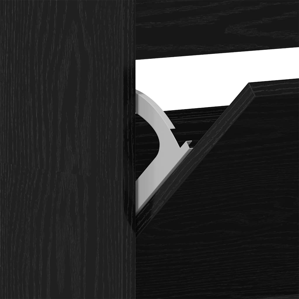 Armoire à chaussures avec porte Chêne noir 80 x 21 x 163.5 cm - XIOS