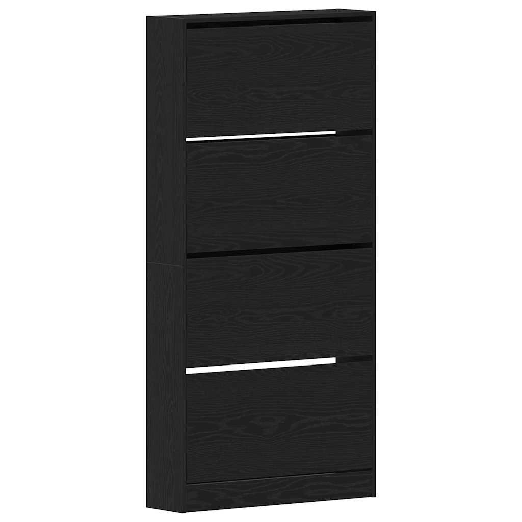 Armoire à chaussures avec porte Chêne noir 80 x 21 x 163.5 cm - XIOS