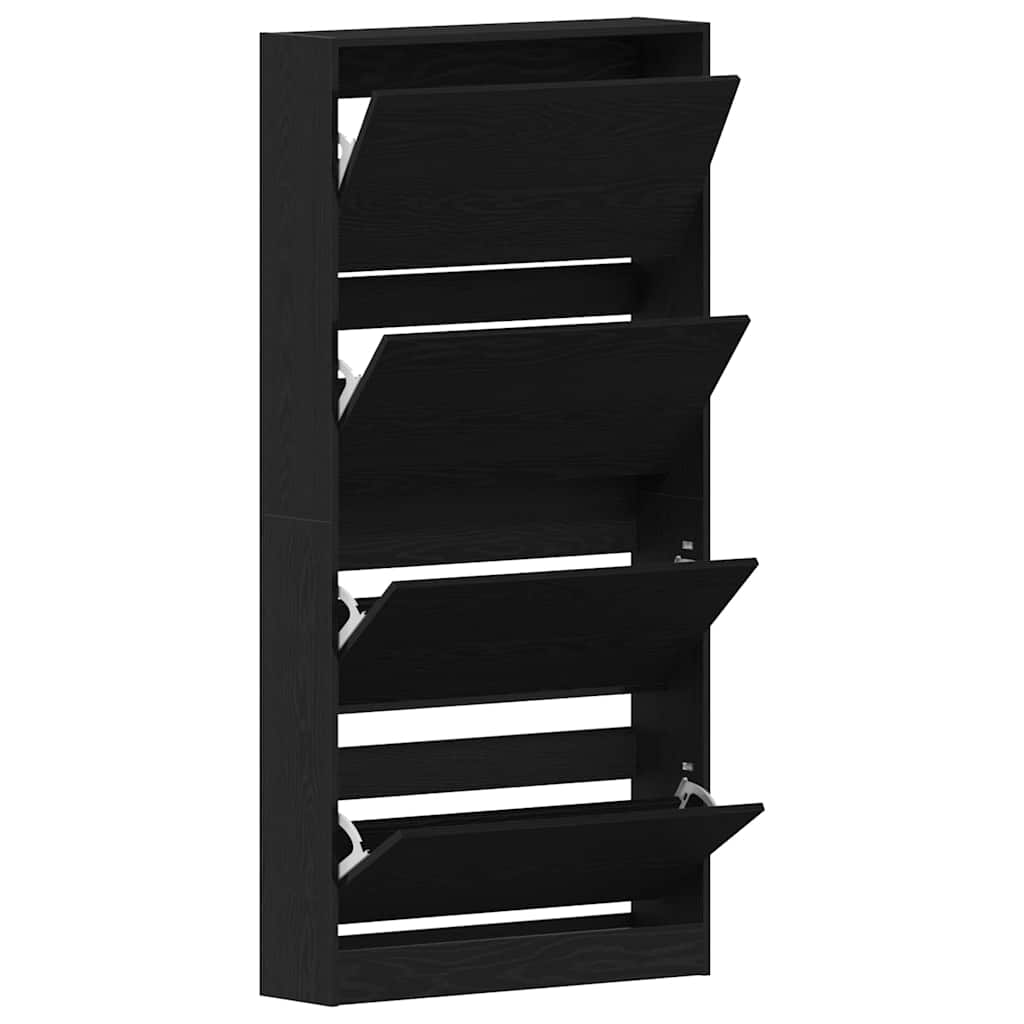Armoire à chaussures avec porte Chêne noir 80 x 21 x 163.5 cm - XIOS