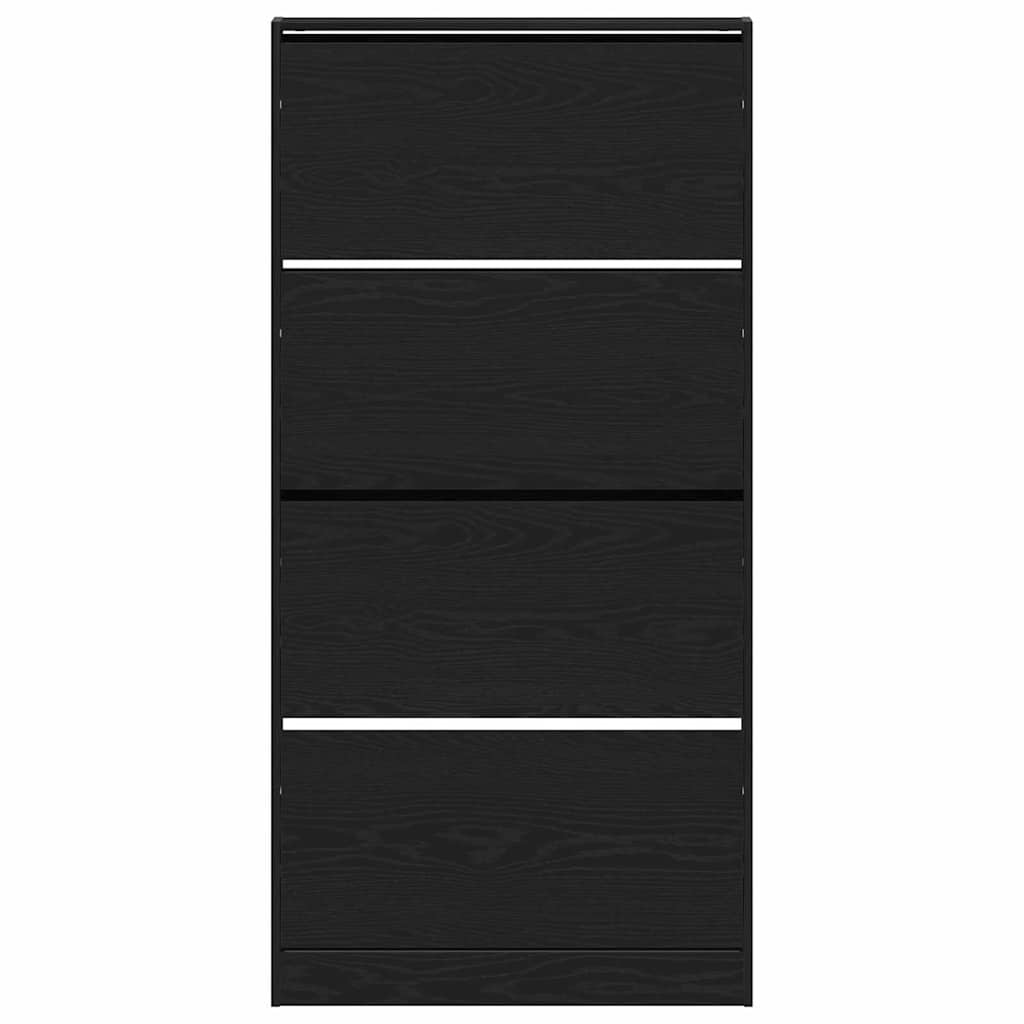 Armoire à chaussures avec porte Chêne noir 80 x 21 x 163.5 cm - XIOS