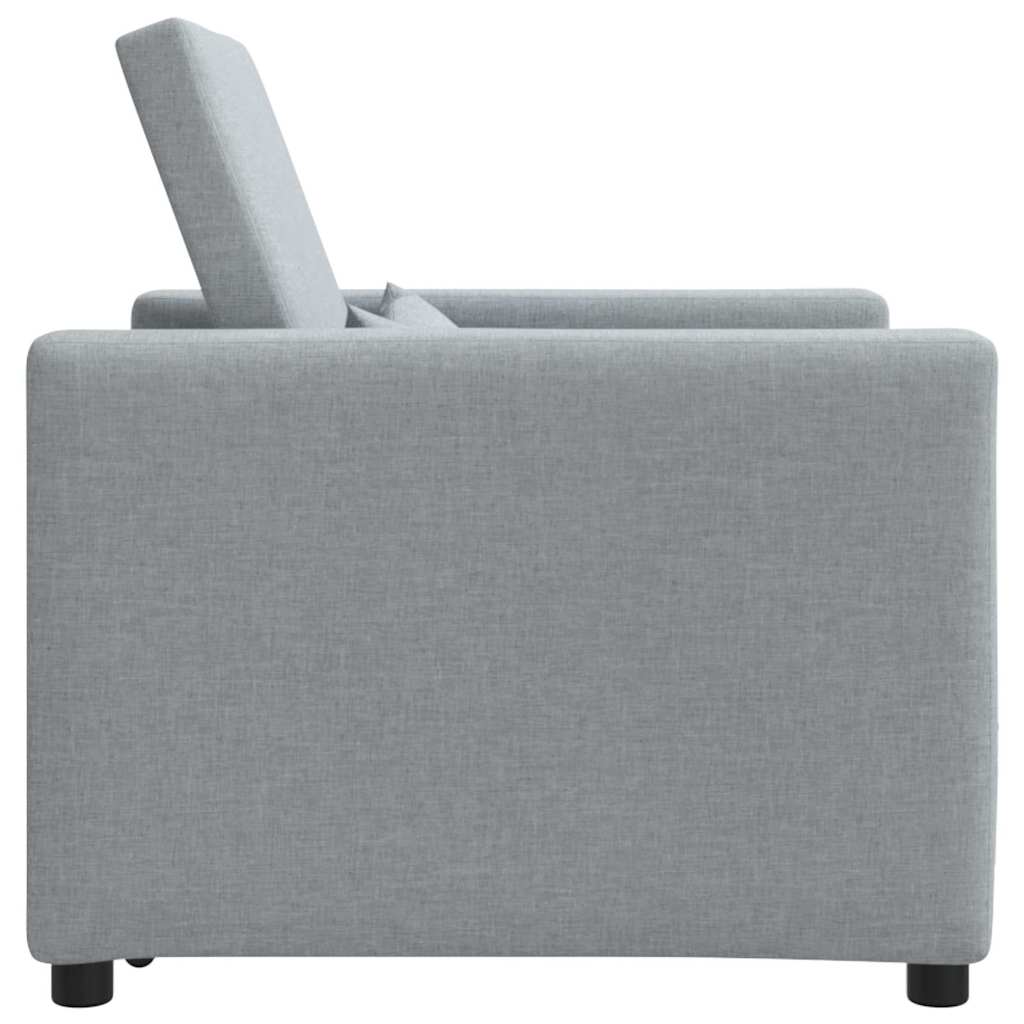 Canapé Lit Simple Gris clair 90 x 165 x 87 cm tissu - XIOS