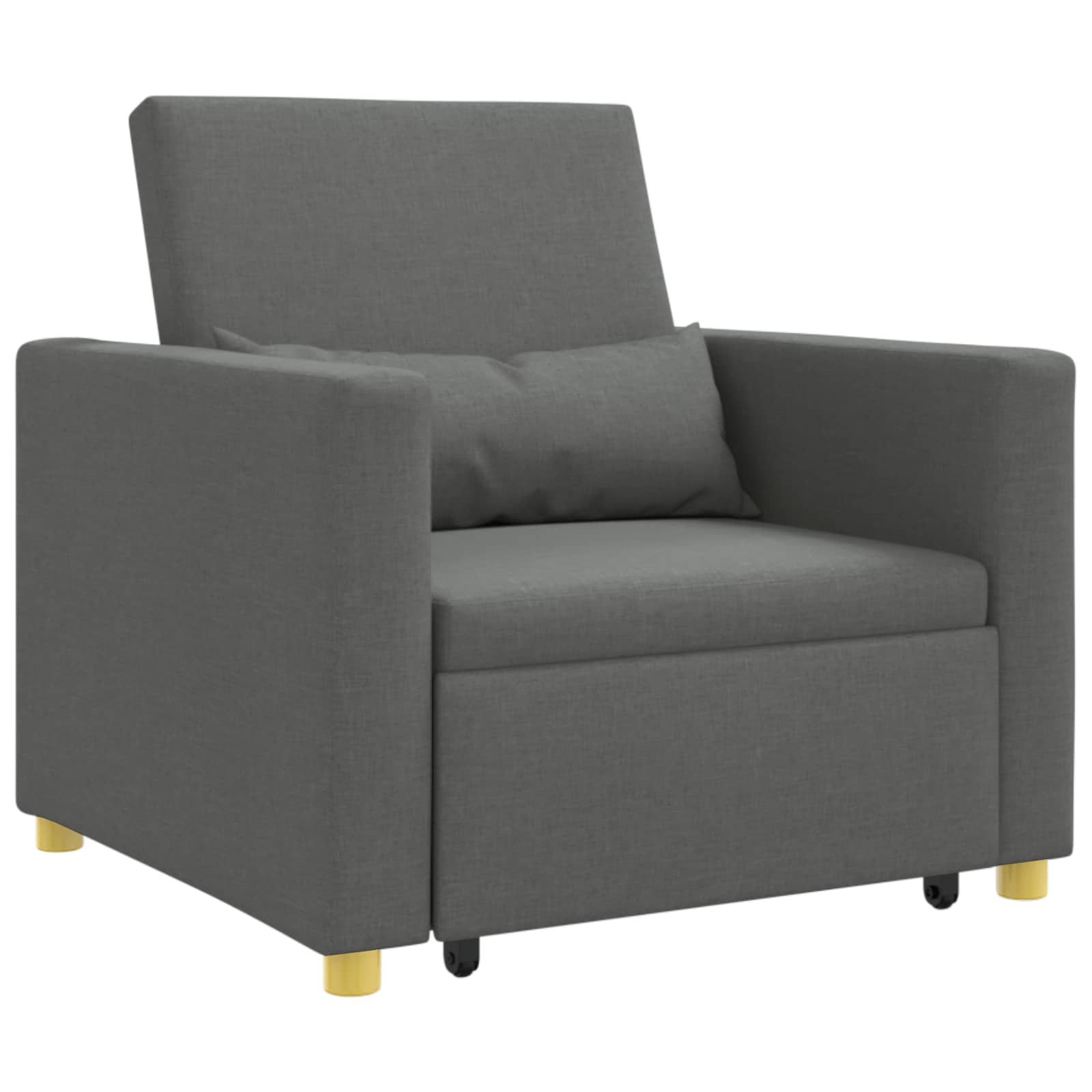 Canapé-lit escamotable simple Gris foncé 90 x 165 x 87 cm tissu - XIOS