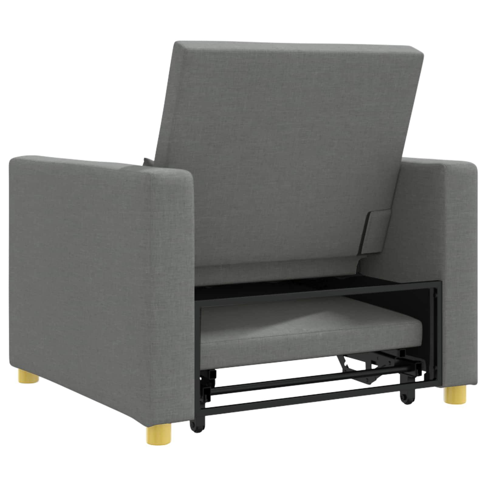 Canapé-lit escamotable simple Gris foncé 90 x 165 x 87 cm tissu - XIOS
