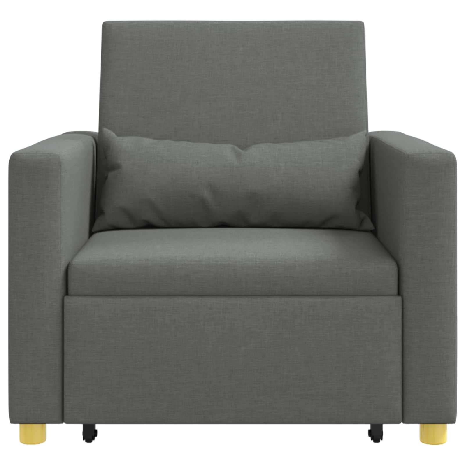Canapé-lit escamotable simple Gris foncé 90 x 165 x 87 cm tissu - XIOS