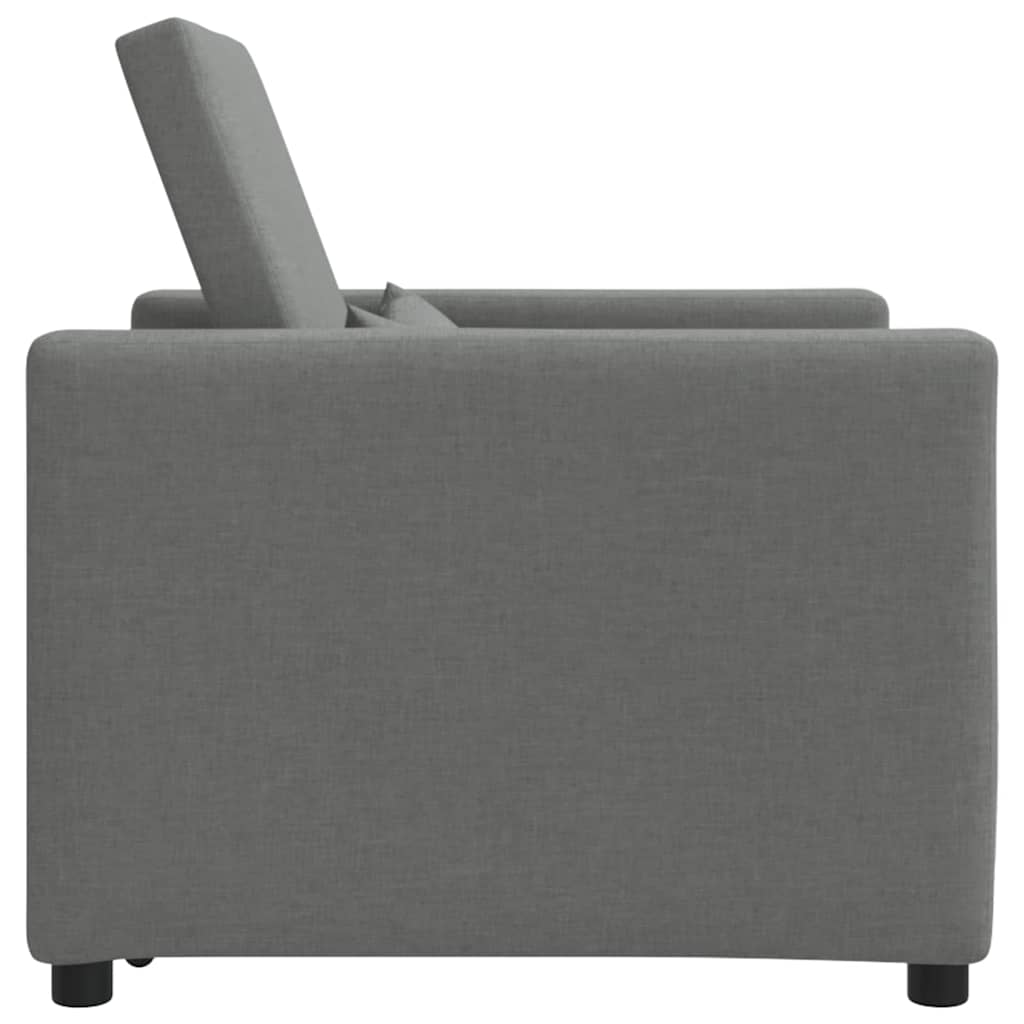 Canapé Lit Simple Gris foncé 90 x 165 x 87 cm tissu - XIOS