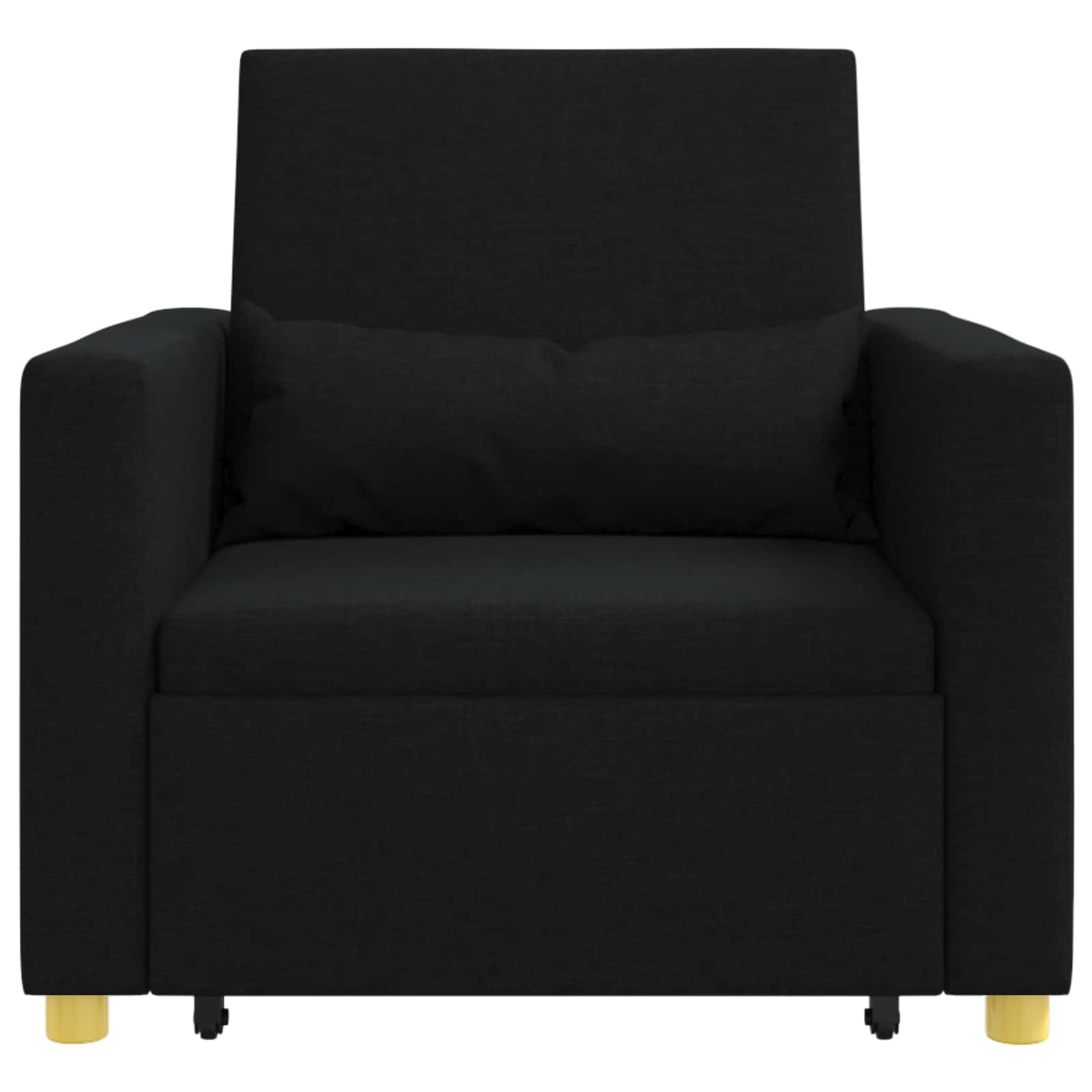 Canapé-lit escamotable simple Noir 90 x 165 x 87 cm tissu