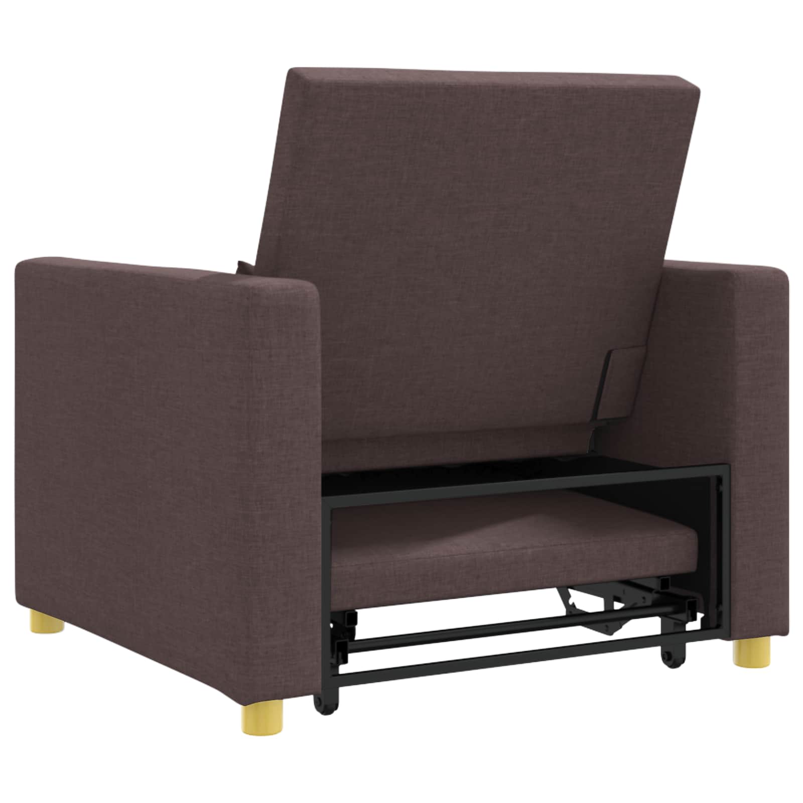 Canapé-lit escamotable simple Marron foncé 90 x 165 x 87 cm - XIOS