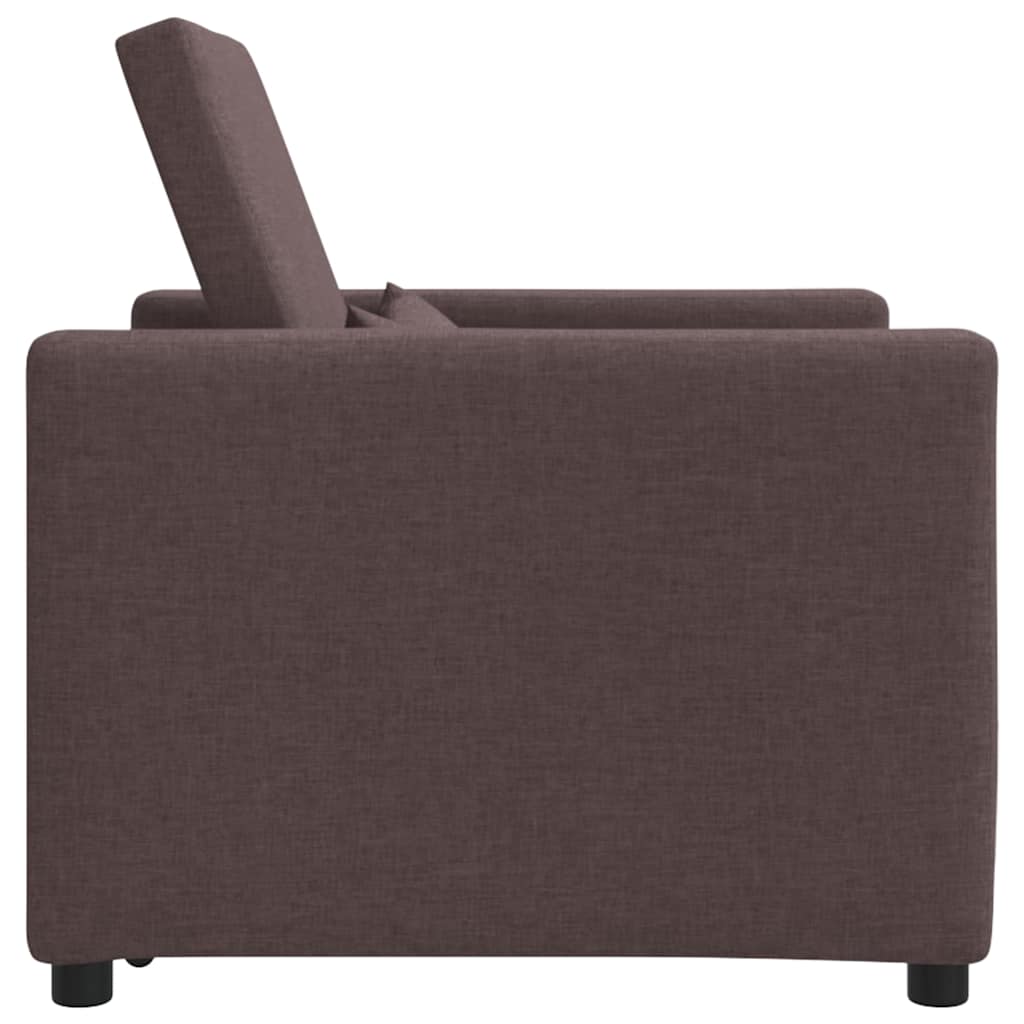 Canapé Lit Simple Marron foncé 90 x 165 x 87 cm tissu - XIOS