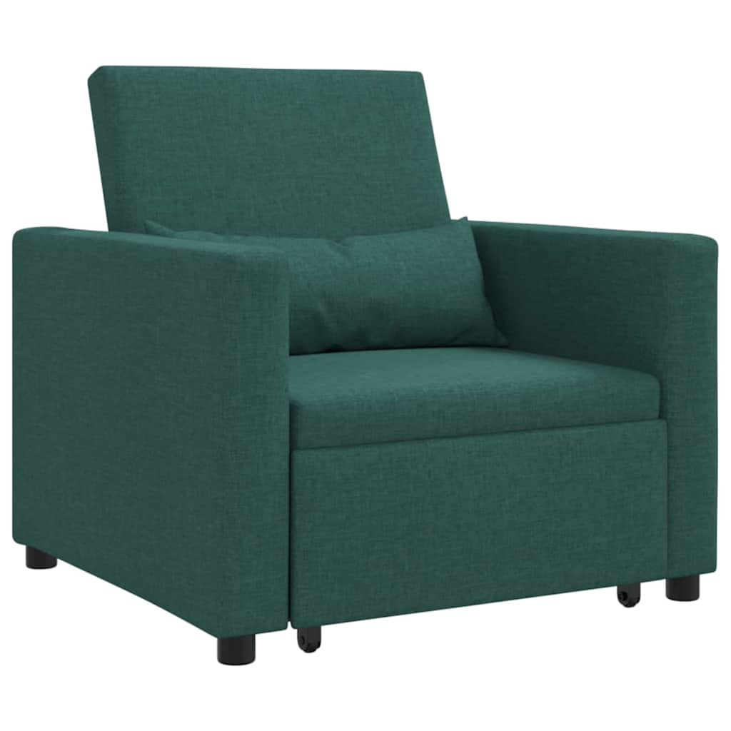 Canapé Lit Simple Vert foncé 90 x 165 x 87 cm tissu - XIOS