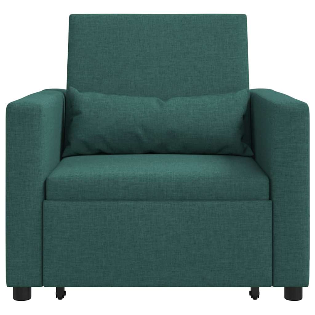 Canapé Lit Simple Vert foncé 90 x 165 x 87 cm tissu - XIOS