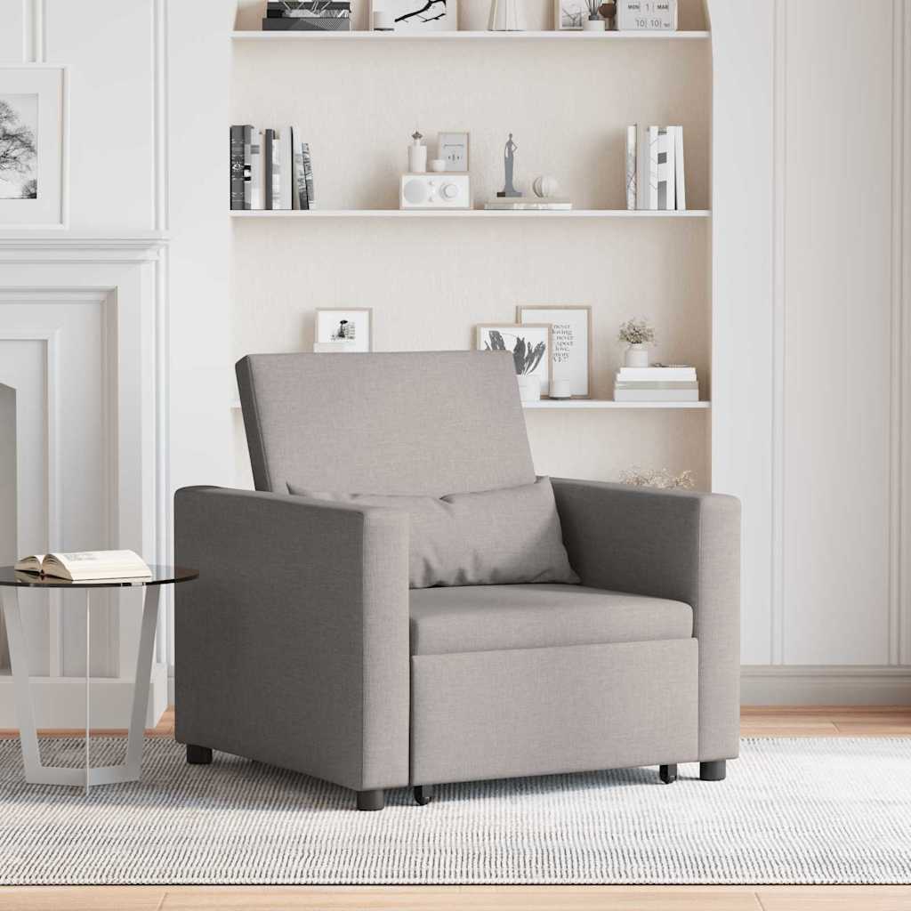 Canapé Lit Simple avec des roues Taupe 90 x 165 x 87 cm tissu - XIOS