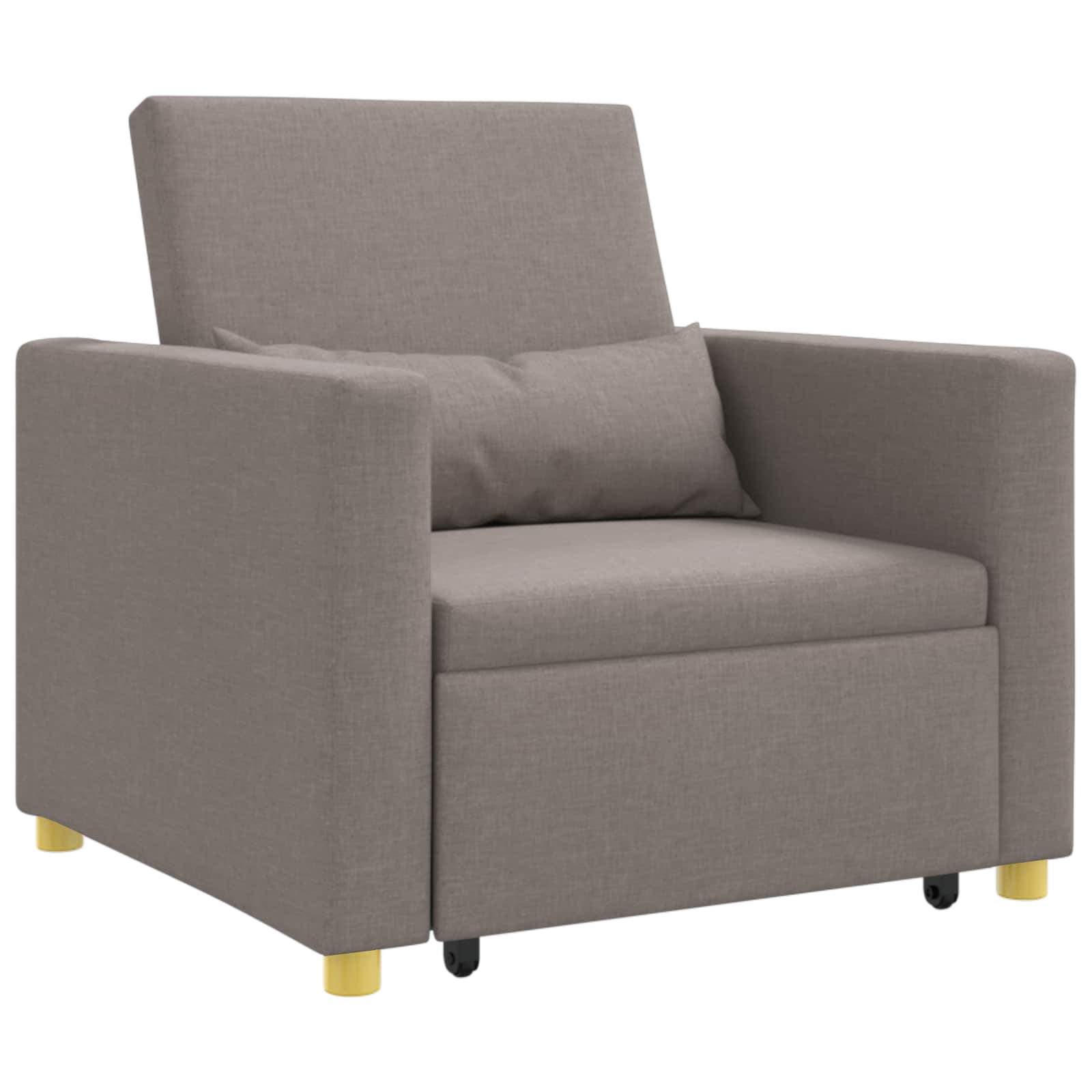 Canapé-lit escamotable simple Taupe tissu