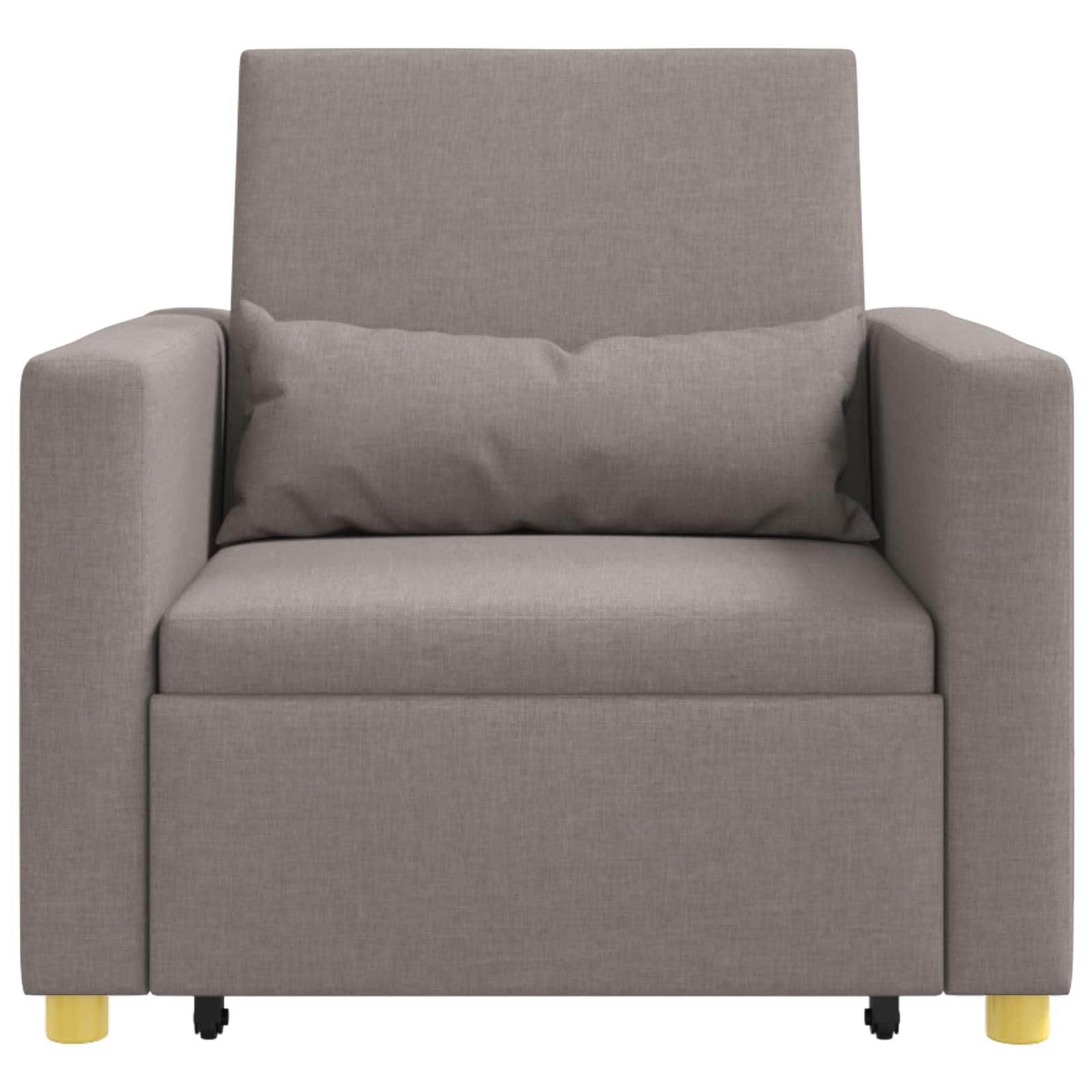 Canapé-lit escamotable simple Taupe tissu