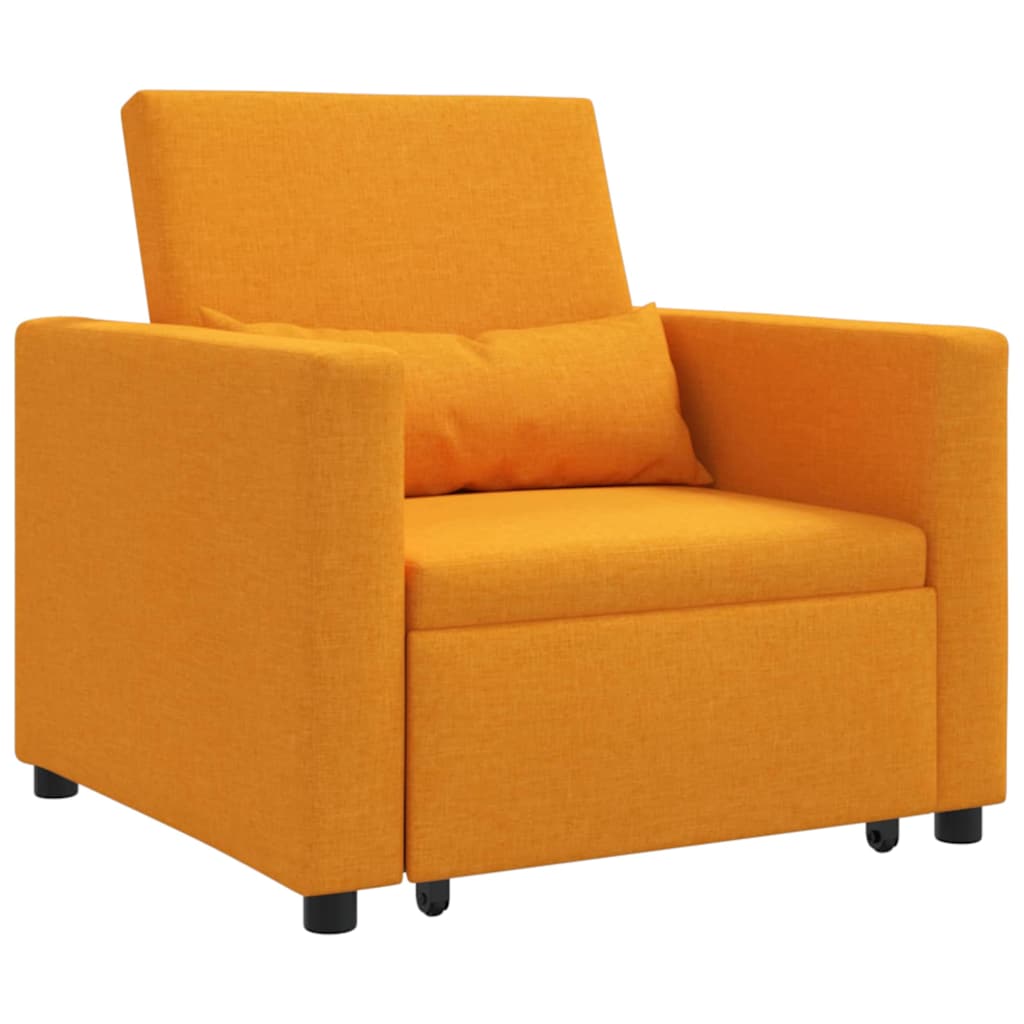 Canapé Lit Simple Jaune foncé 90 x 165 x 87 cm tissu - XIOS