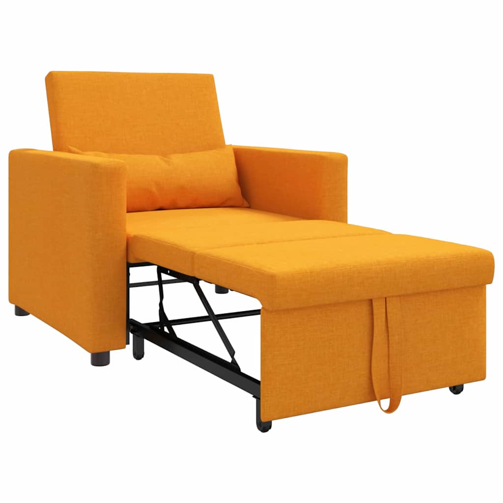 Canapé Lit Simple Jaune foncé 90 x 165 x 87 cm tissu - XIOS