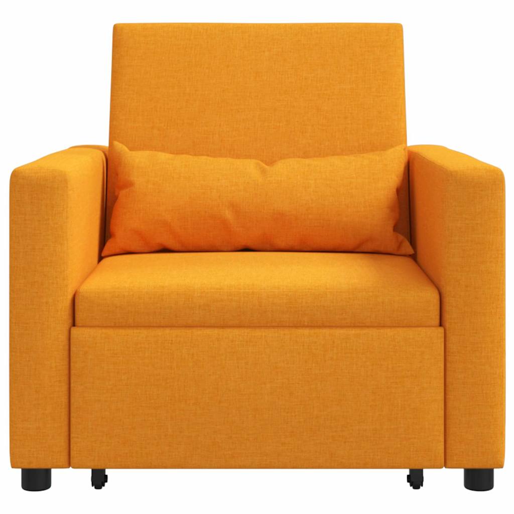 Canapé Lit Simple Jaune foncé 90 x 165 x 87 cm tissu - XIOS