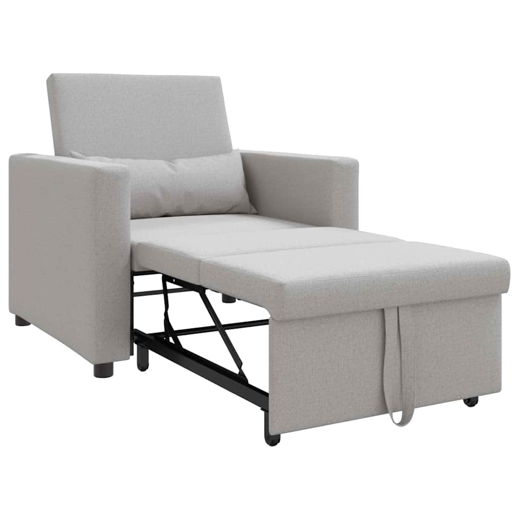 Canapé Lit Simple Gris nuage 90 x 165 x 87 cm tissu - XIOS