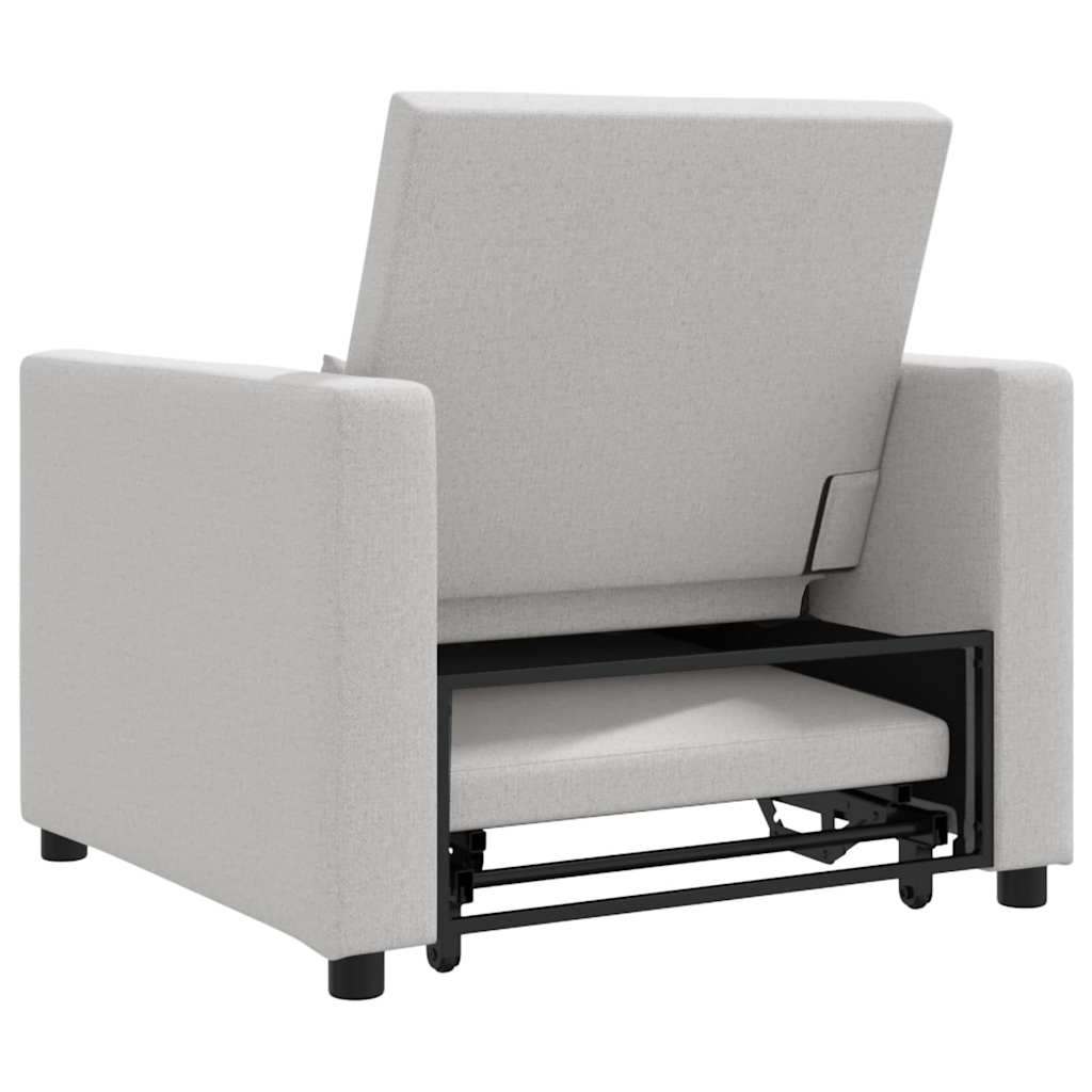 Canapé Lit Simple Gris nuage 90 x 165 x 87 cm tissu - XIOS