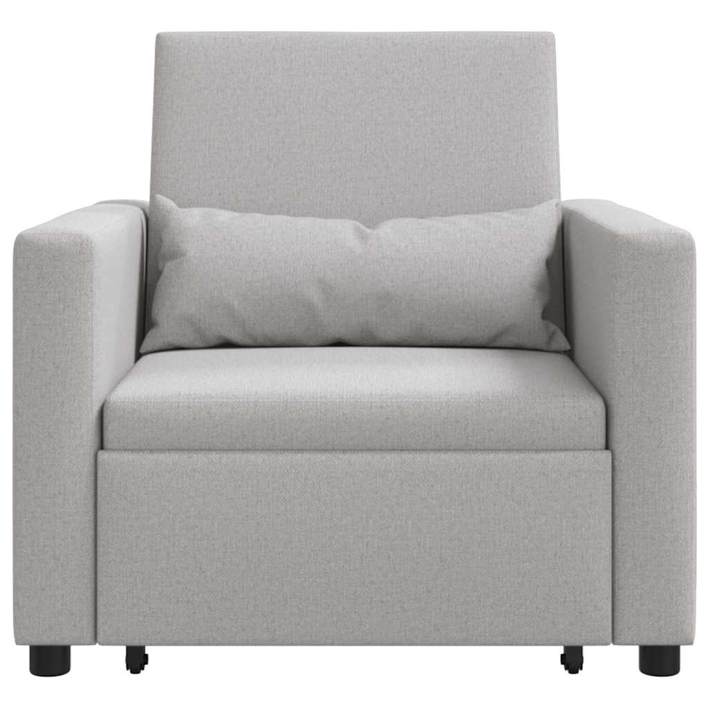 Canapé Lit Simple Gris nuage 90 x 165 x 87 cm tissu - XIOS