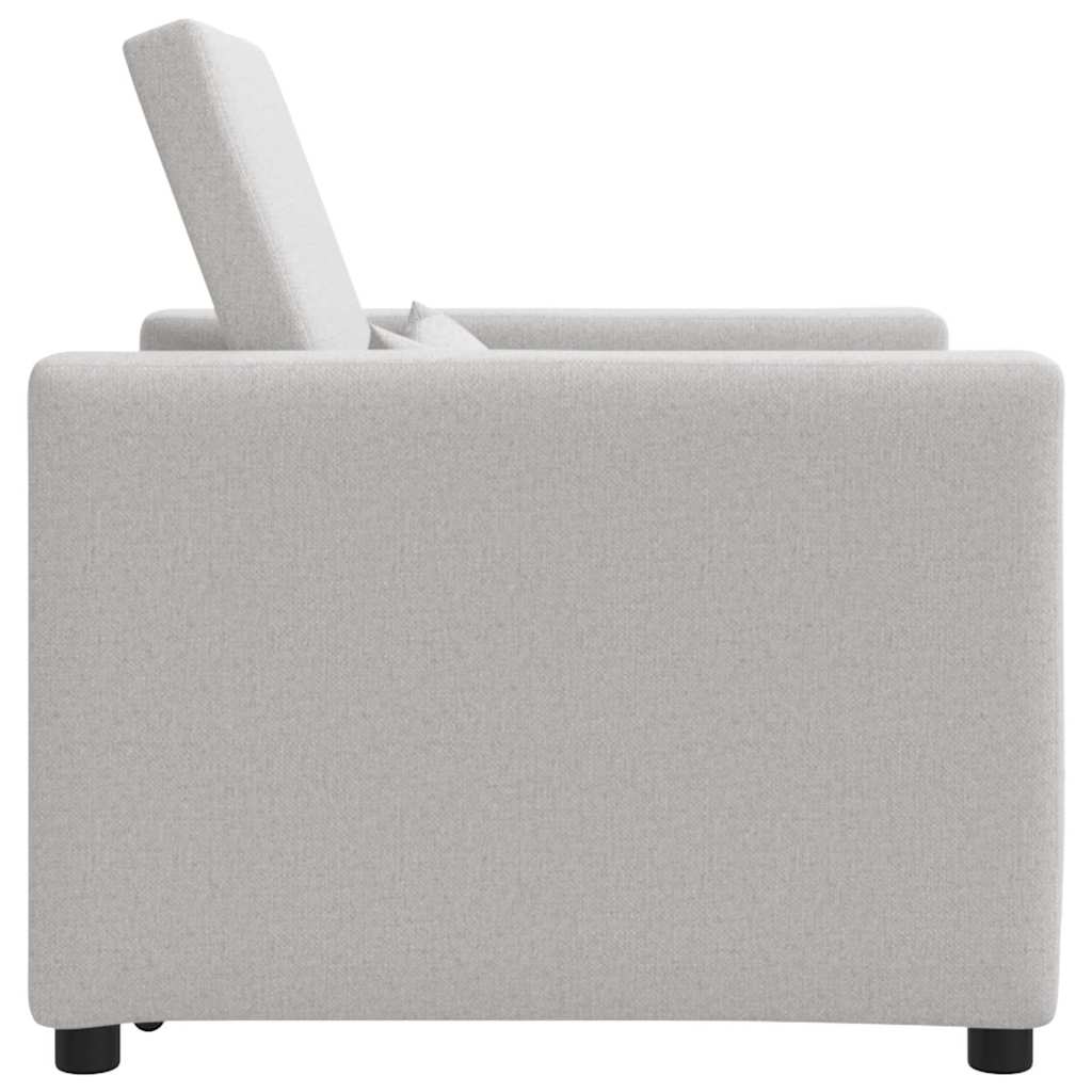 Canapé Lit Simple Gris nuage 90 x 165 x 87 cm tissu - XIOS