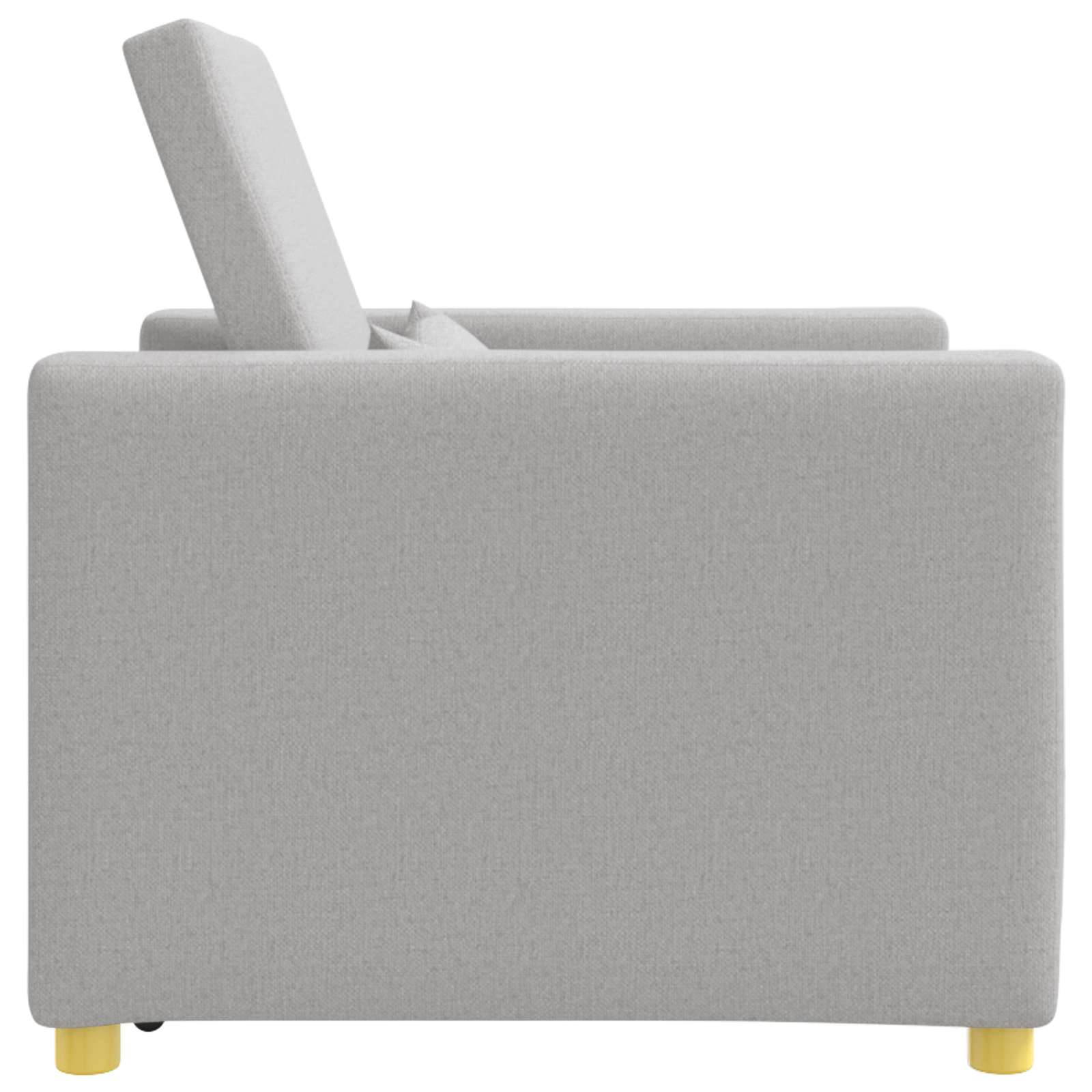 Canapé-lit escamotable simple avec des roues Gris nuage tissu