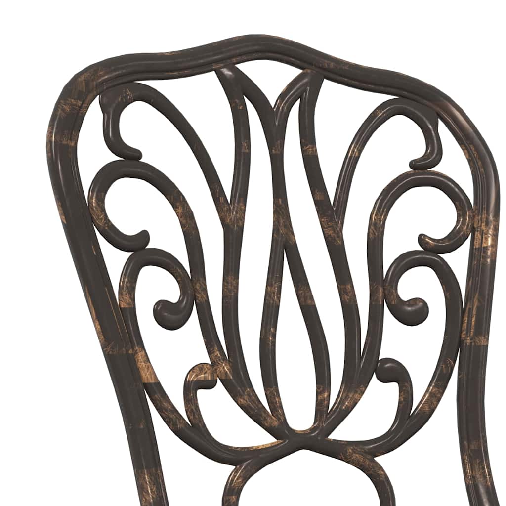 Ensemble bistro de jardin 3 pcs Bronze Aluminium - XIOS
