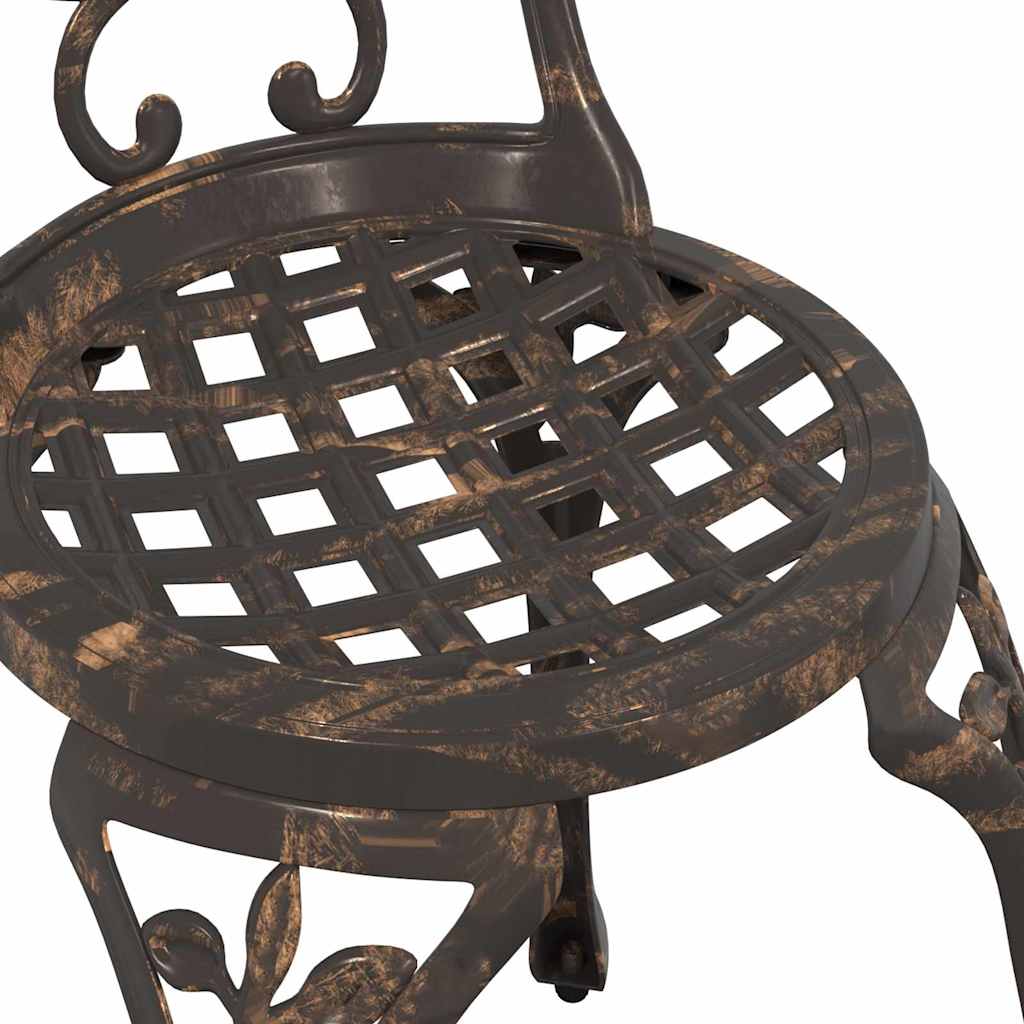 Ensemble bistro de jardin 3 pcs Bronze Aluminium - XIOS