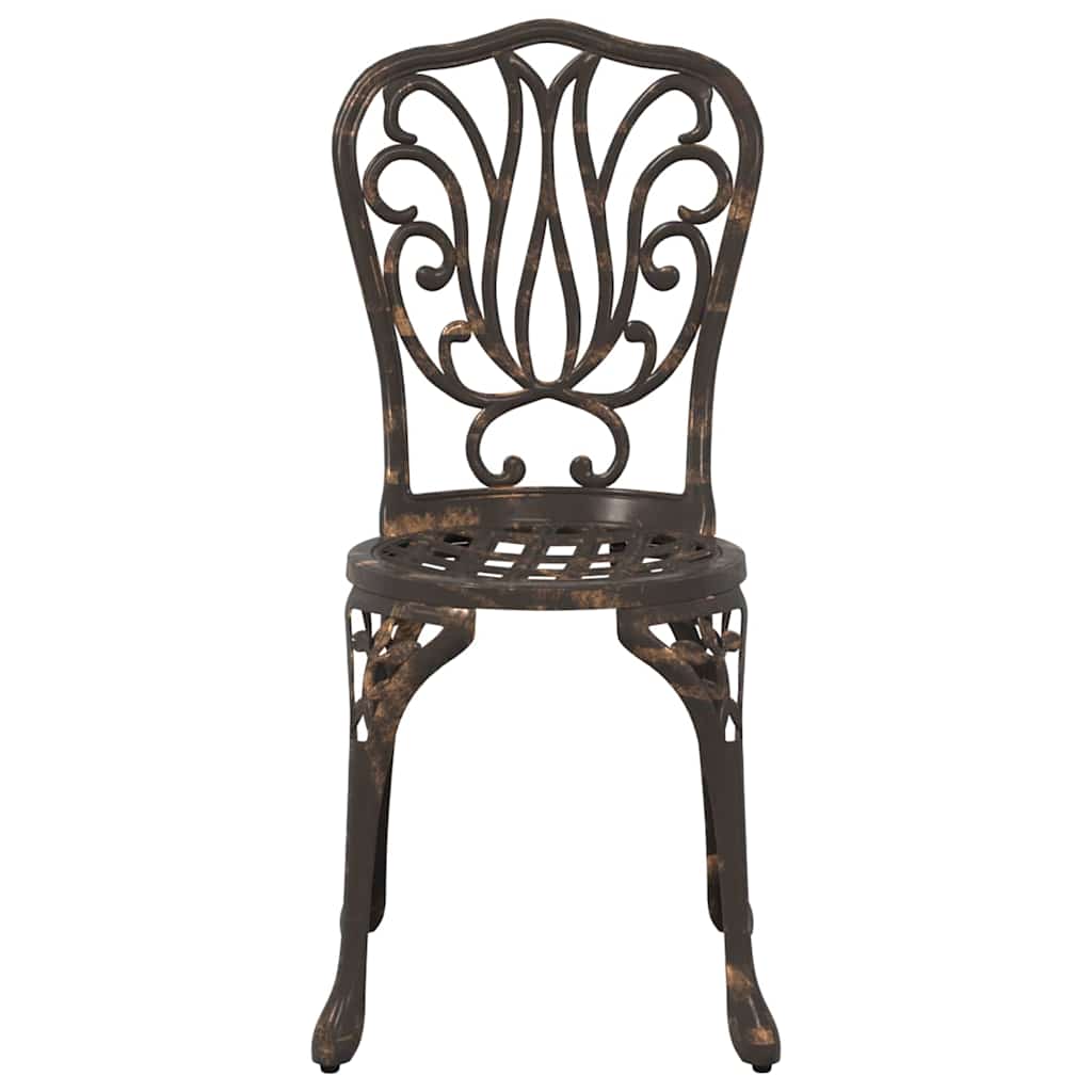 Ensemble bistro de jardin 3 pcs Bronze Aluminium - XIOS