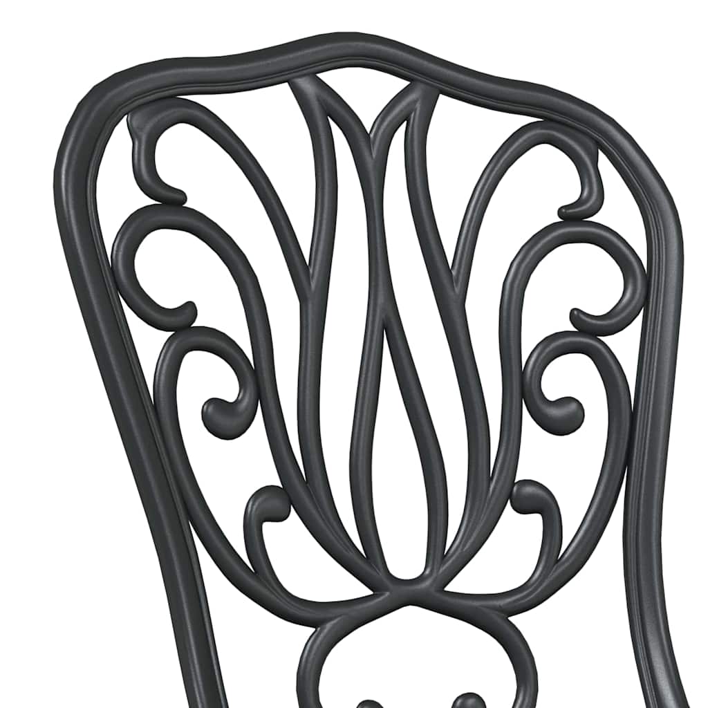 Ensemble bistro de jardin 3 pcs Noir Aluminium - XIOS