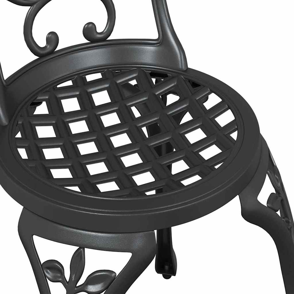 Ensemble bistro de jardin 3 pcs Noir Aluminium - XIOS