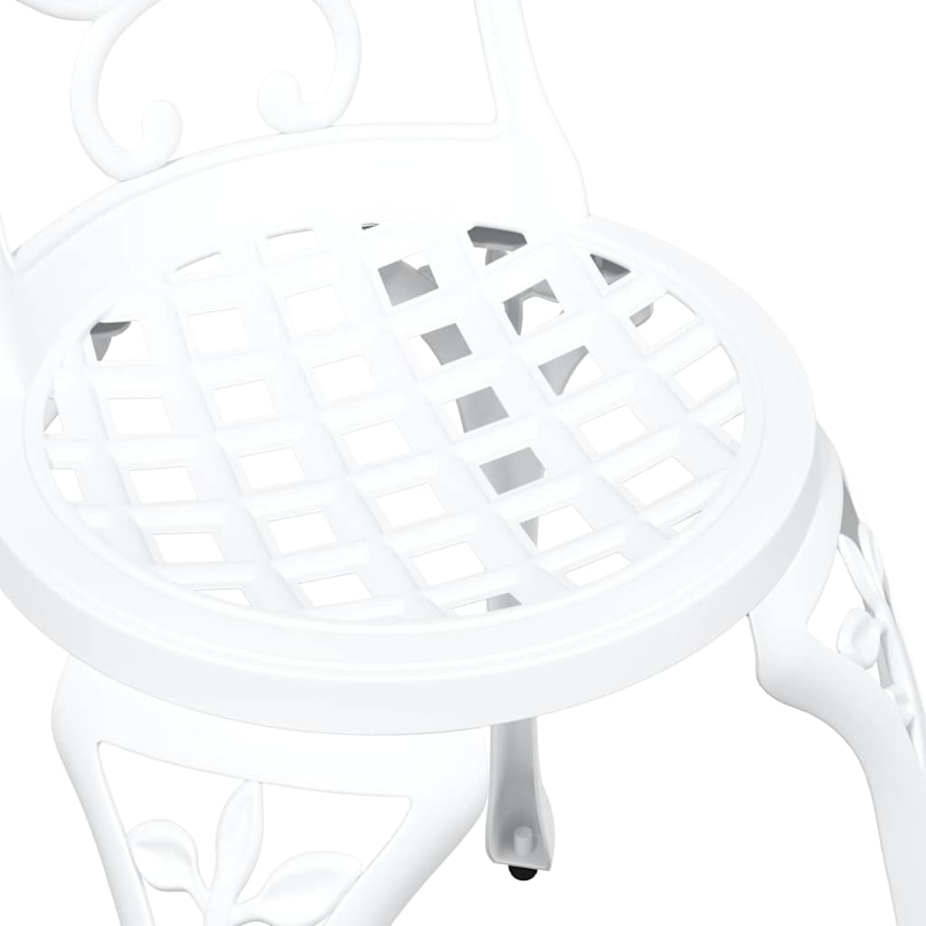 Ensemble bistro de jardin 3 pcs Blanc Aluminium - XIOS